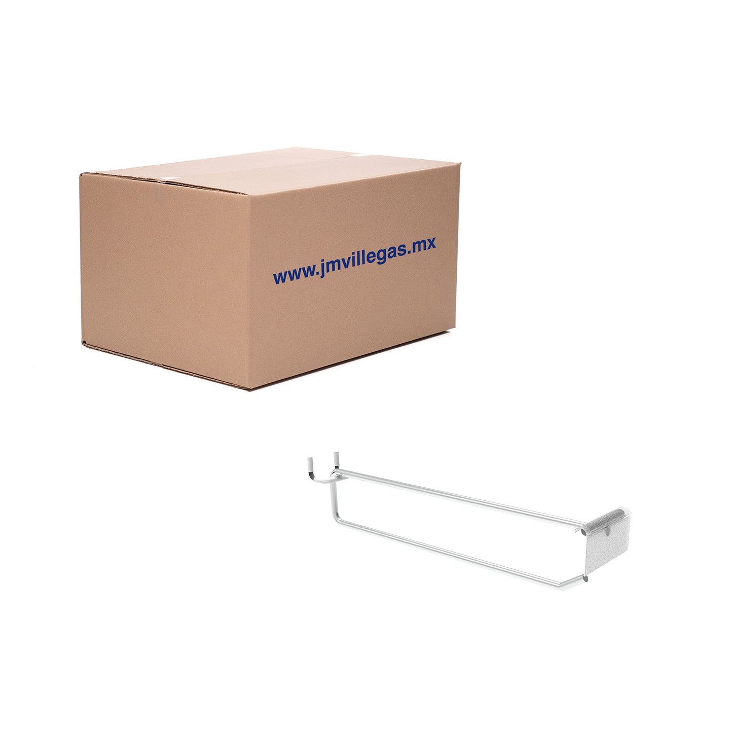 Gancho sencillo para fondo metálico perforado - Caja 100 pz
