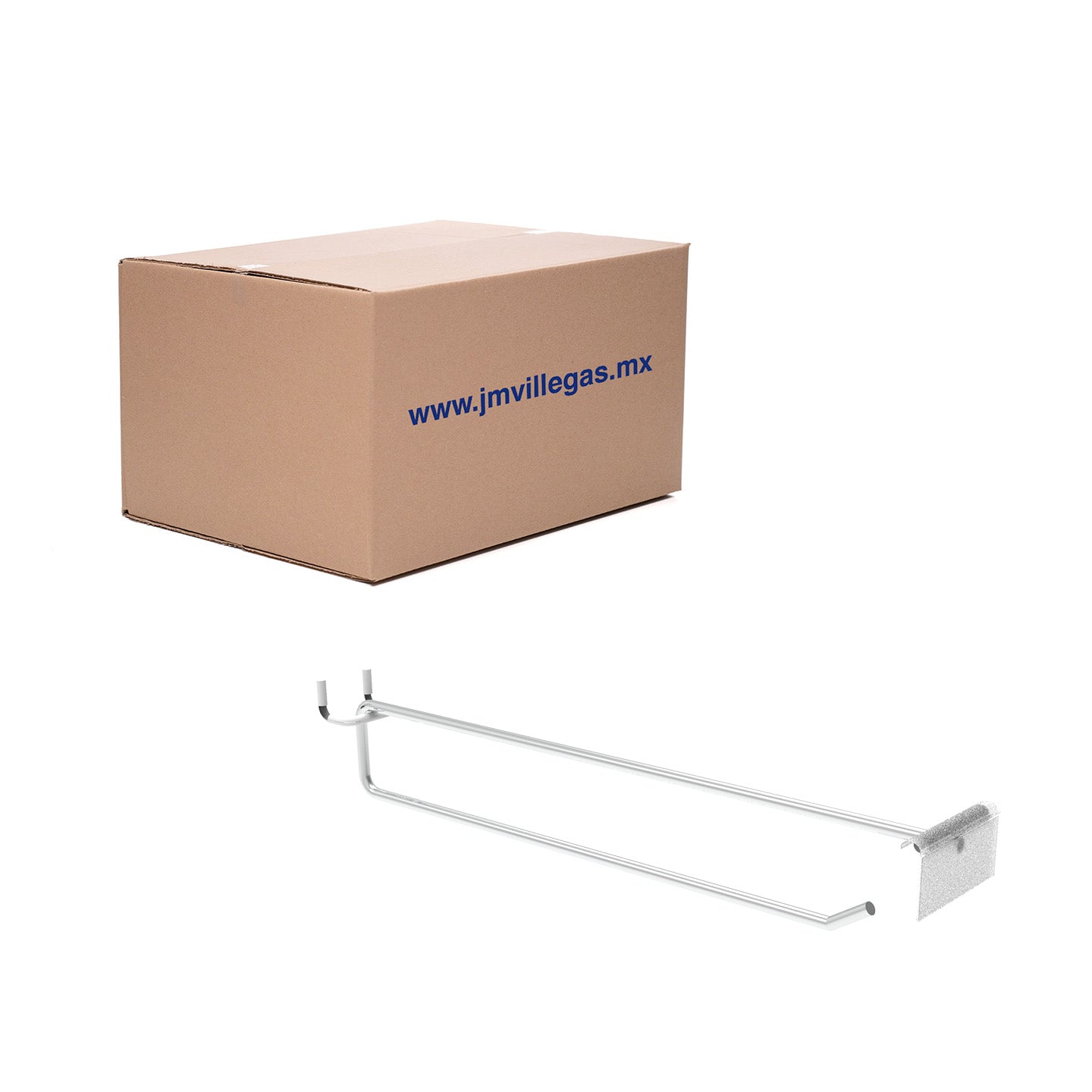 Gancho sencillo para fondo metálico perforado - Caja 100 pz