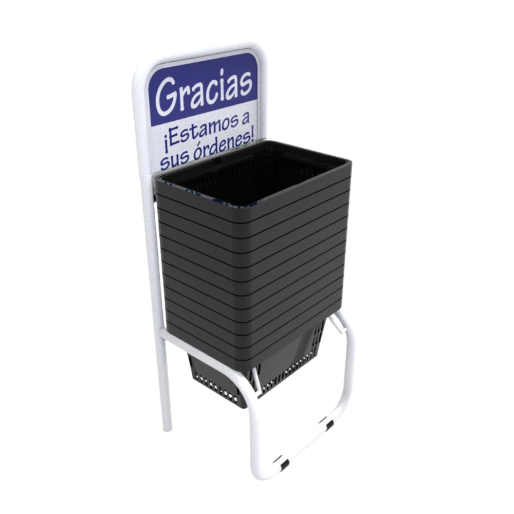 12 Canastillas de mano 28 litros + Rack Organizador