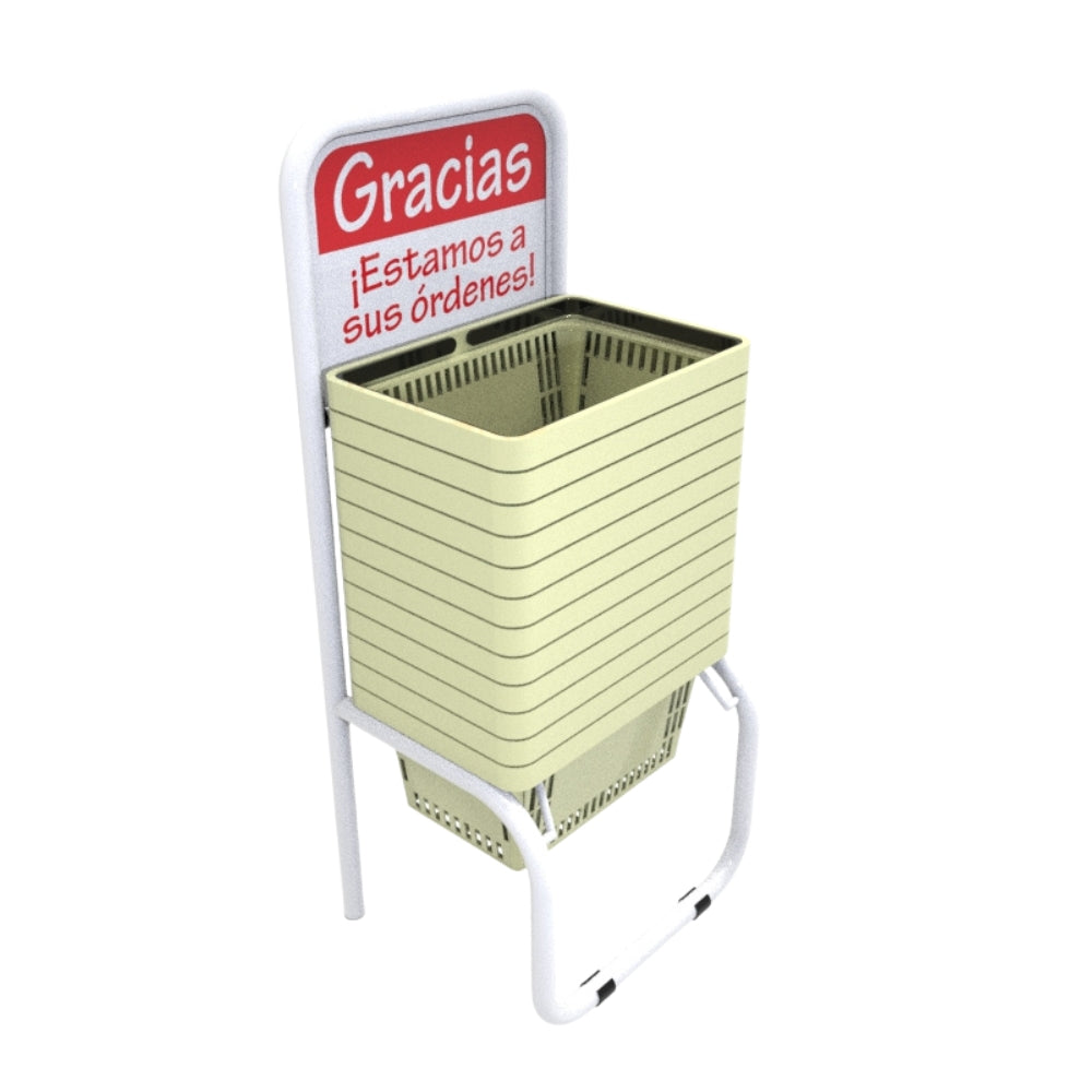12 Canastillas de mano 28 litros + Rack Organizador