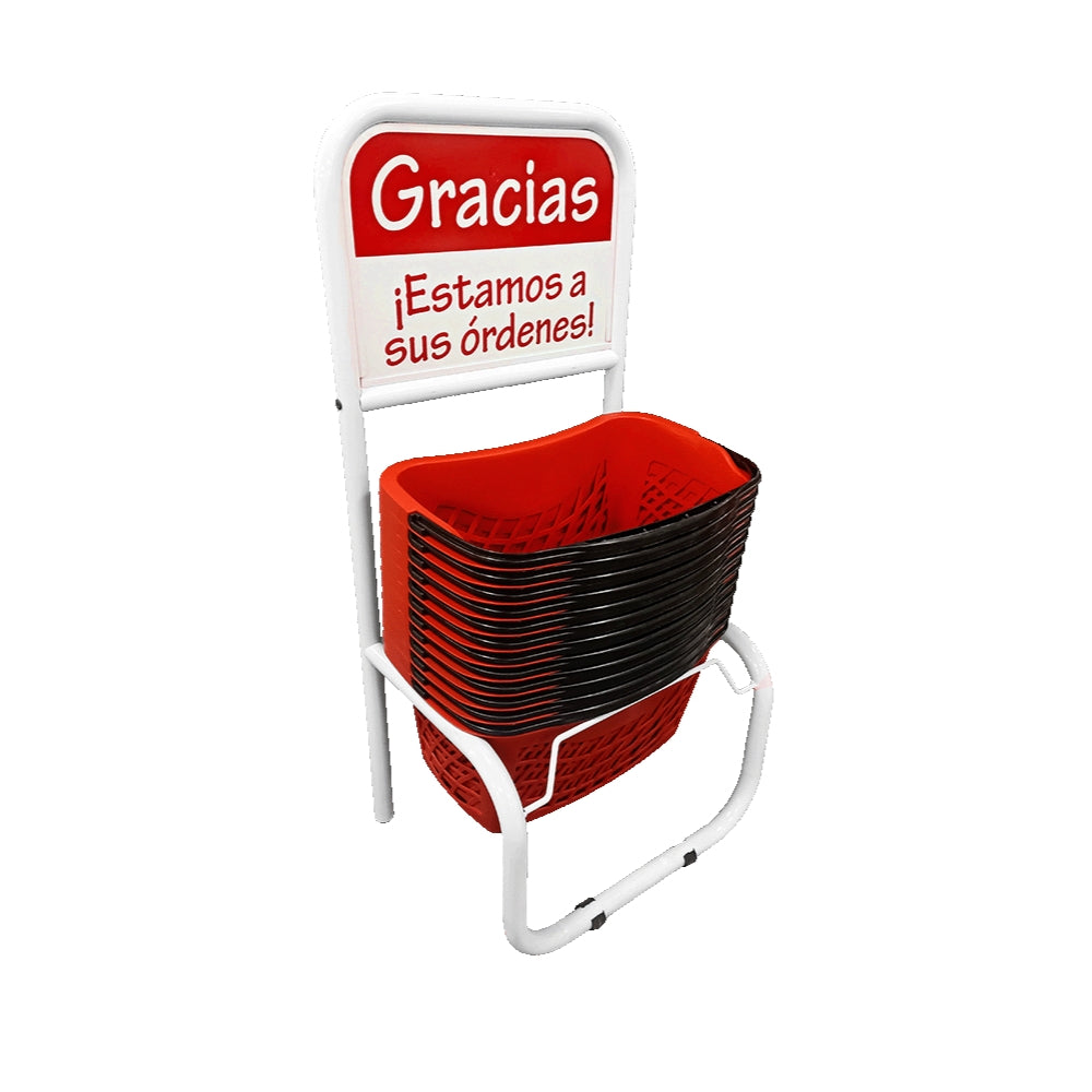 Set de 12 Ergocanastillas 26 litros + Rack Organizador