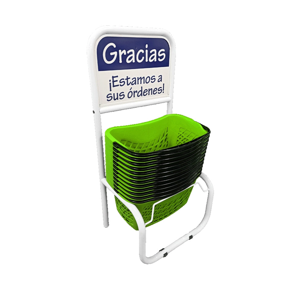 Set de 12 Ergocanastillas 26 litros + Rack Organizador