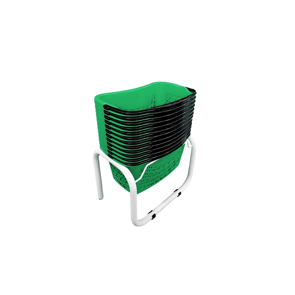 Set de 12 Ergocanastillas 26 litros + Rack Organizador