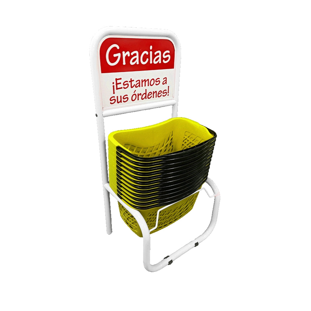Set de 12 Ergocanastillas 26 litros + Rack Organizador