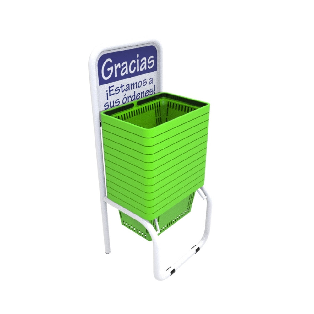 12 Canastillas de mano 22 litros + Rack Organizador