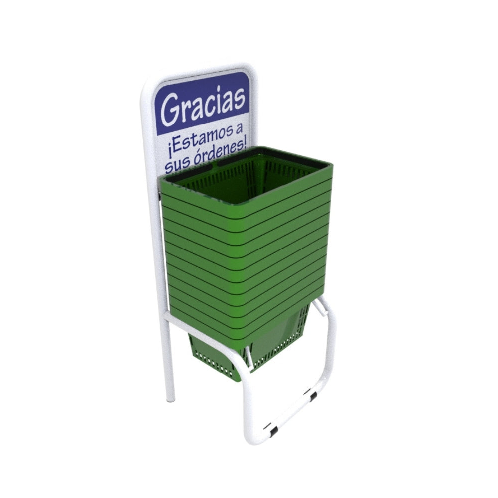 12 Canastillas de mano 22 litros + Rack Organizador