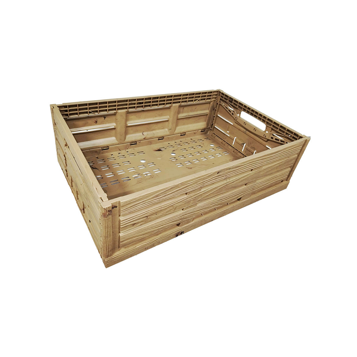 Contenedor de plástico Wood Look grande 40x60 alto 19 cm