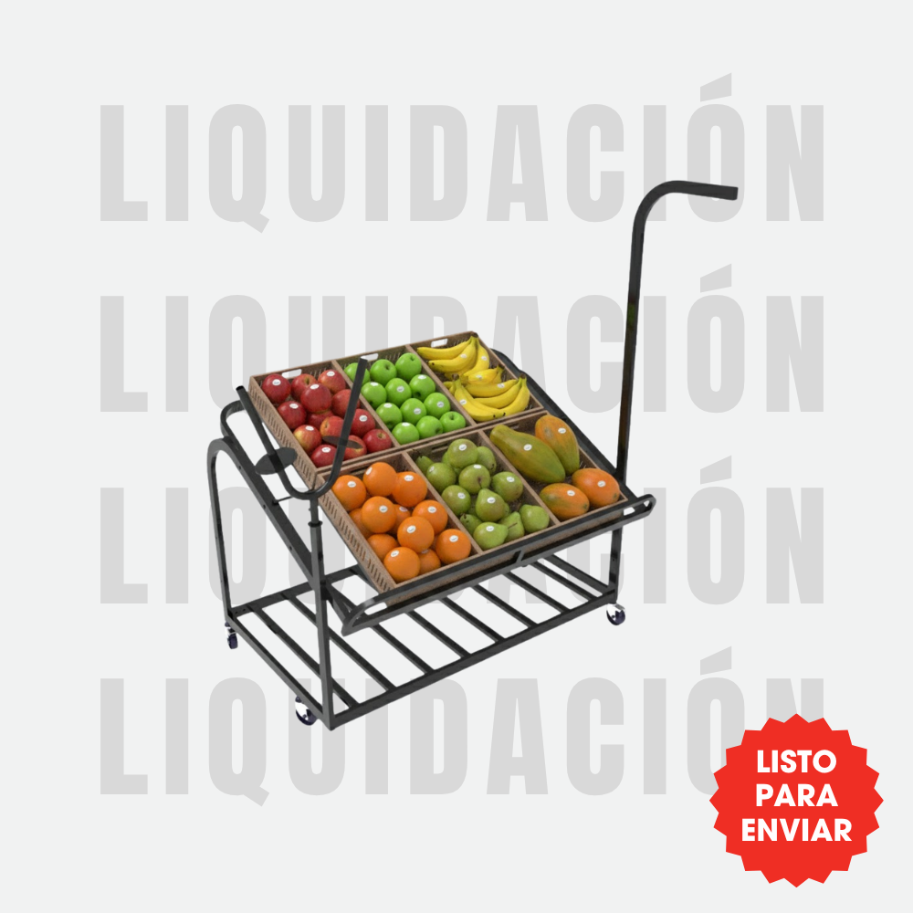 Exhibidor modular Pantera con porta báscula, porta rollo + 6 CPR’s - Liquidación