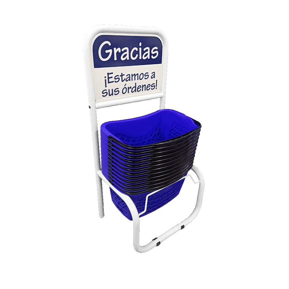 Set de 12 Ergocanastillas 26 litros + Rack Organizador