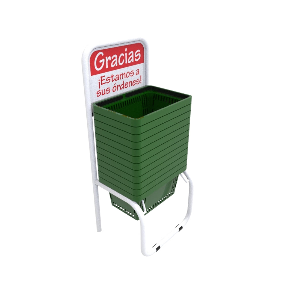12 Canastillas de mano 22 litros + Rack Organizador