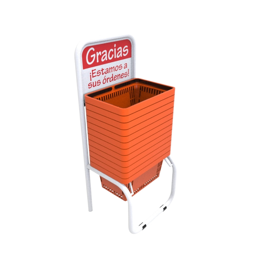 12 Canastillas de mano 22 litros + Rack Organizador