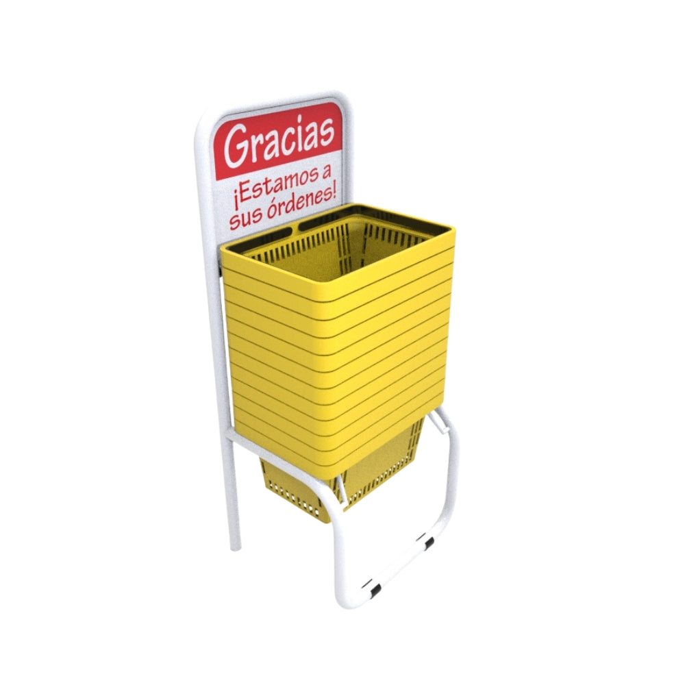 12 Canastillas de mano 22 litros + Rack Organizador