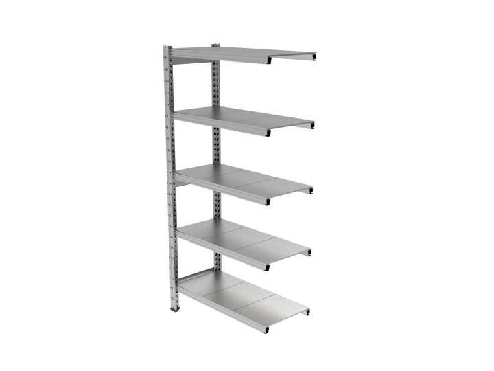 Estantería UNIZINC alto 180 o 202 cm con 5 niveles