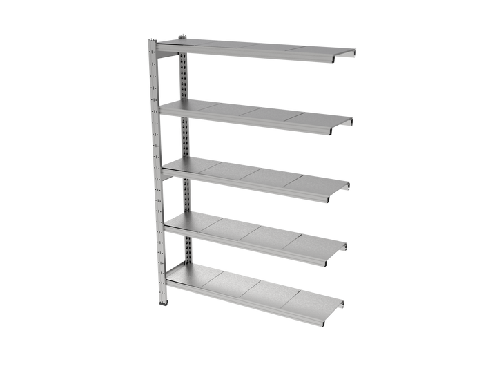 Estantería UNIZINC alto 180 o 202 cm con 5 niveles