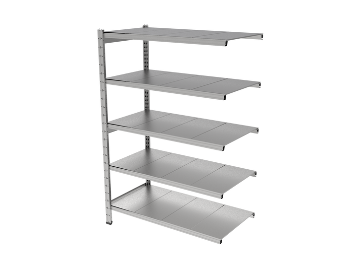 Estantería UNIZINC alto 180 o 202 cm con 5 niveles