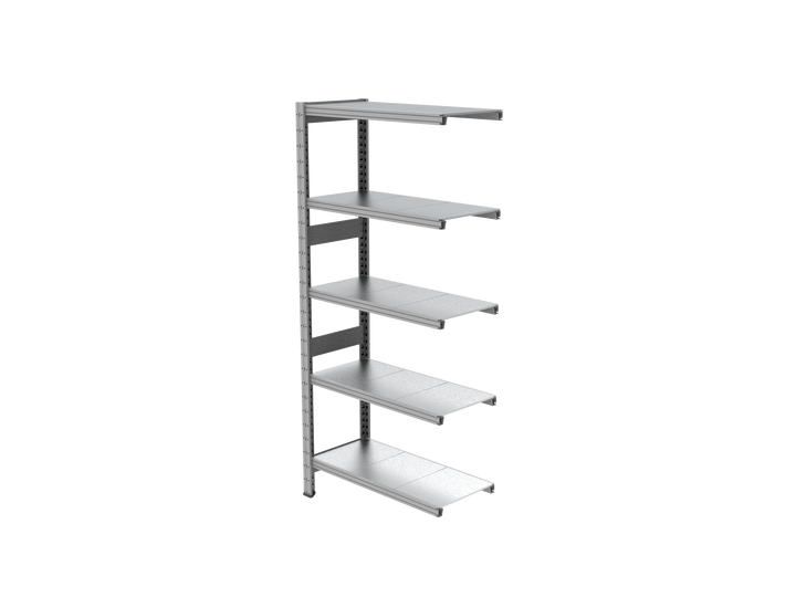 Estantería UNIZINC alto 180 o 202 cm con 5 niveles