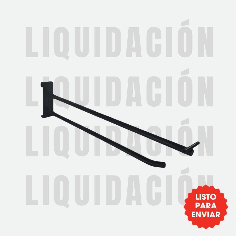Gancho en "T" para malla negro con porta precio 2" - Liquidación