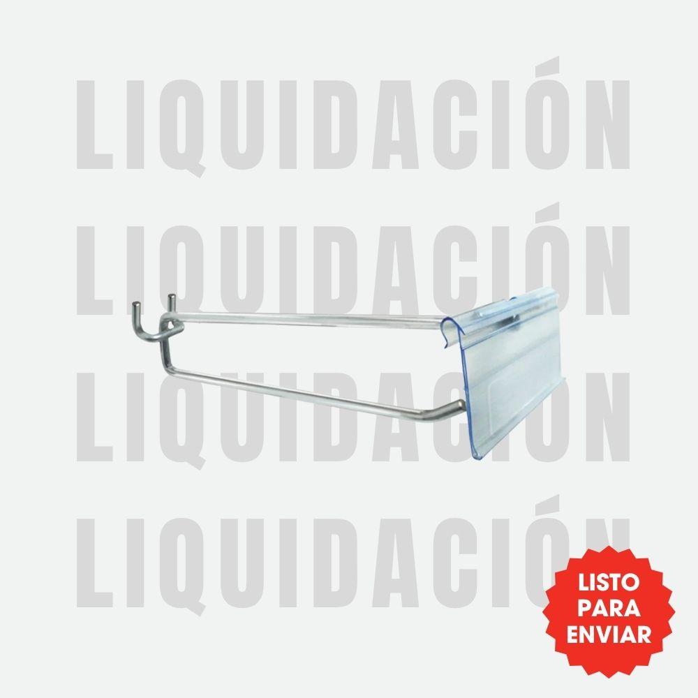 Gancho en "T" Perfopanel galvanizado con porta precio 2" - Caja 50 pz