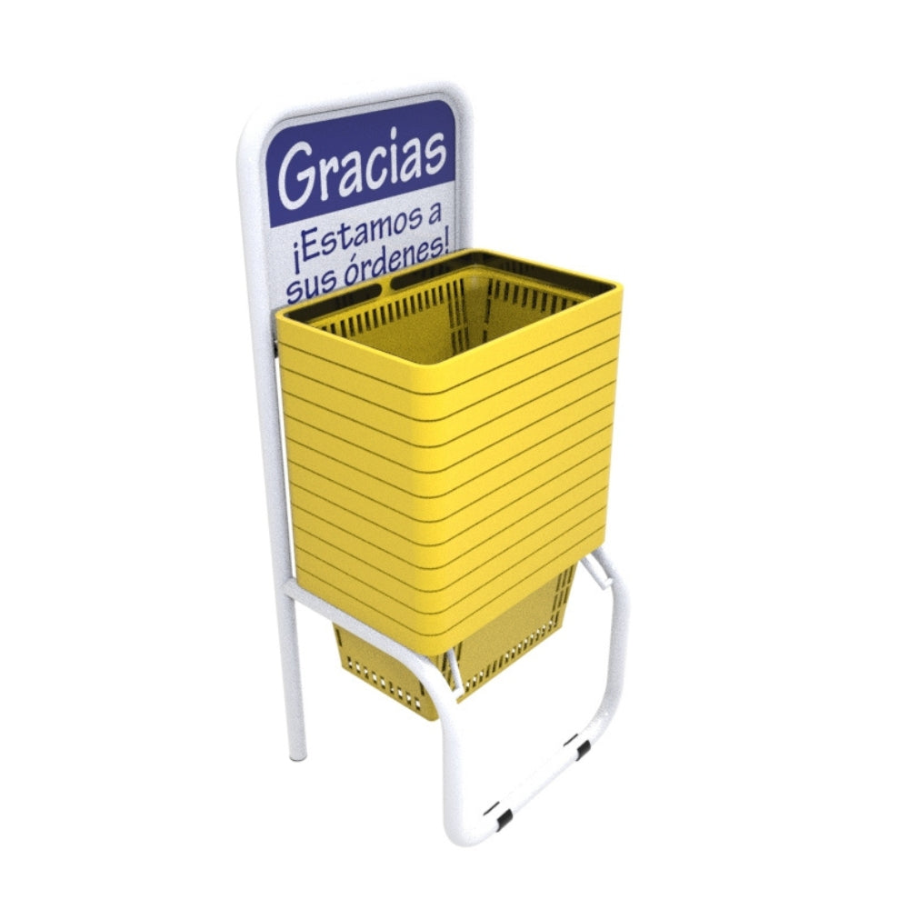 12 Canastillas de mano 28 litros + Rack Organizador