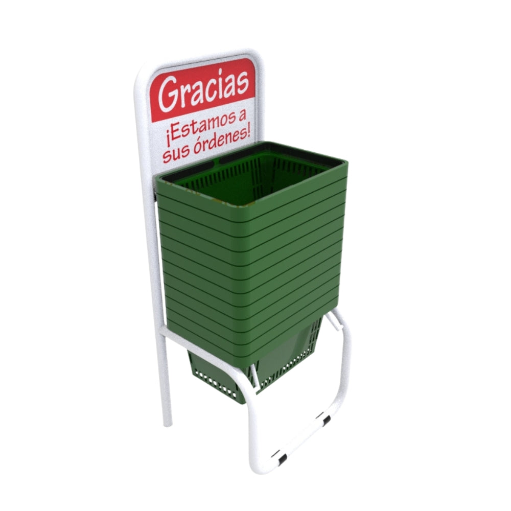 12 Canastillas de mano 28 litros + Rack Organizador
