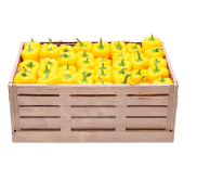 Contenedor de plástico para alimentos utilizado para la presentación eficiente de verduras

