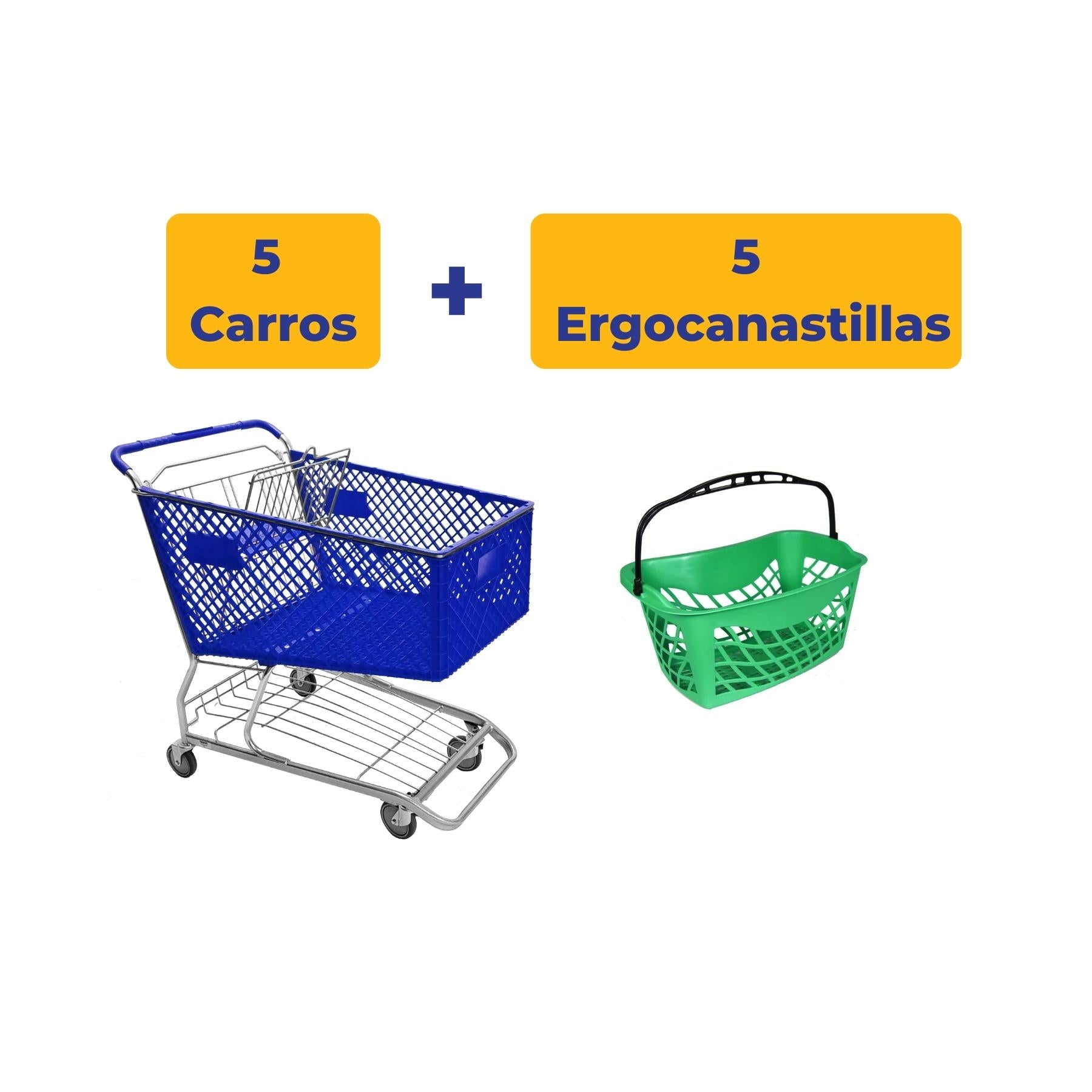 5 Carros Híbridos + 5 Ergocanastillas