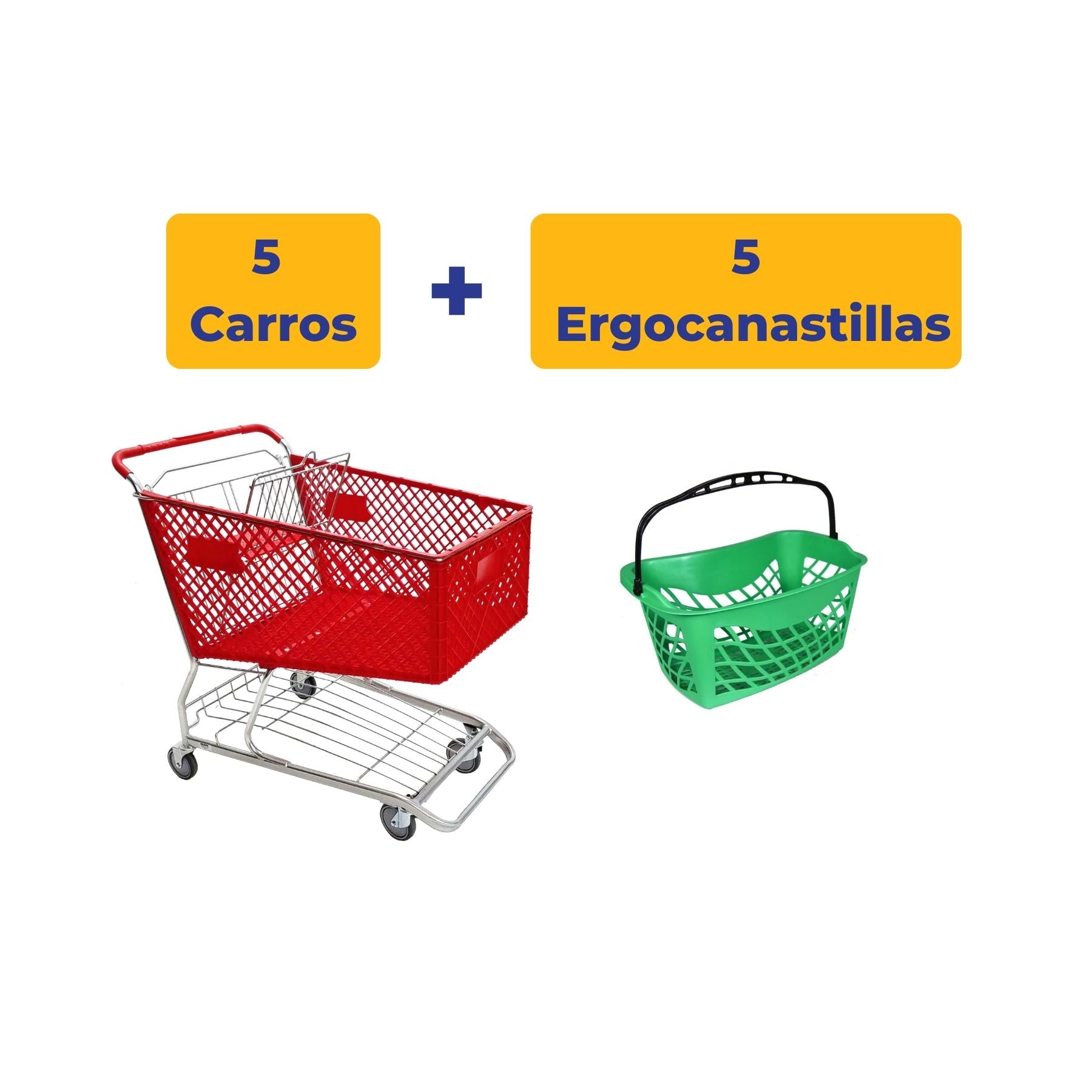 5 Carros Híbridos + 5 Ergocanastillas