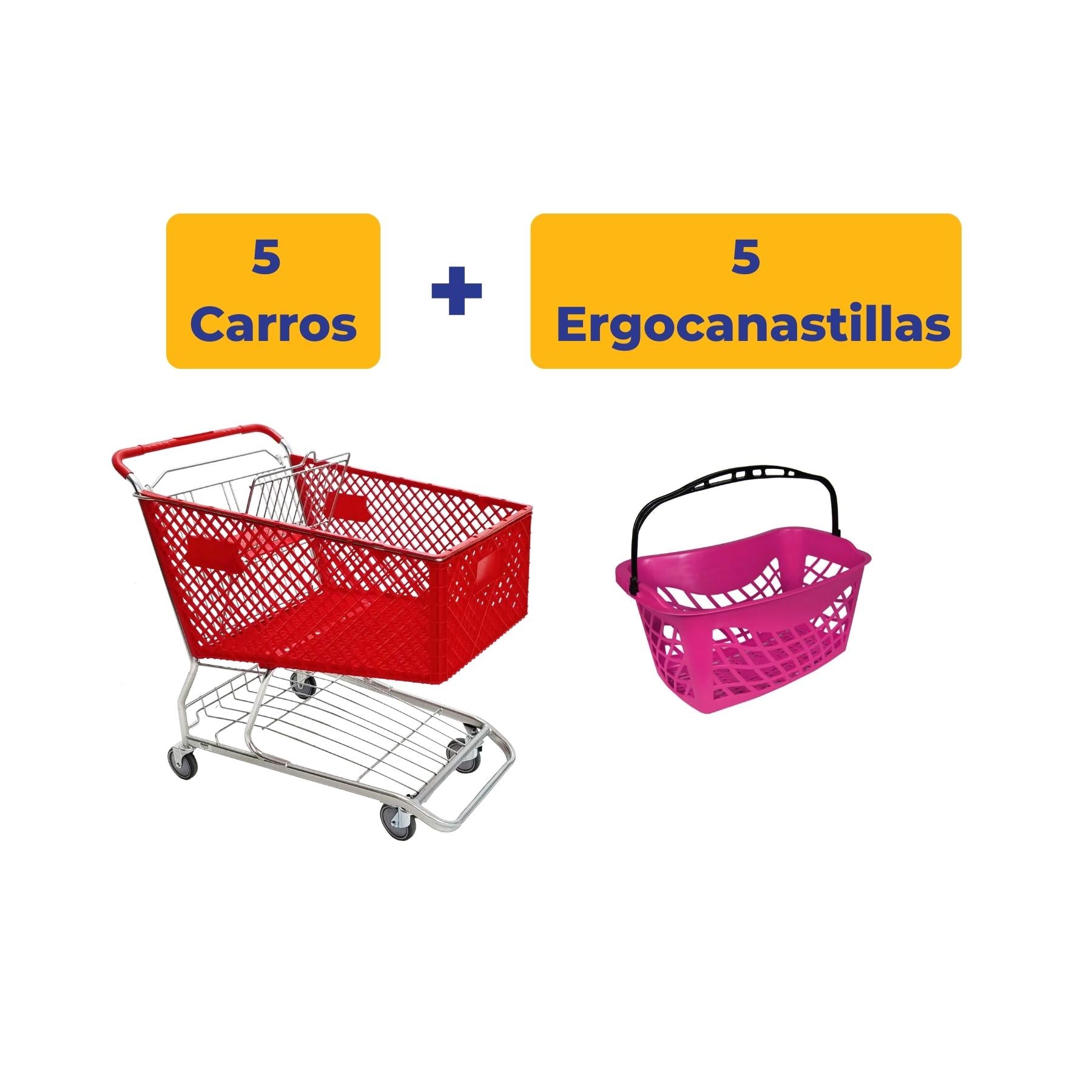 5 Carros Híbridos + 5 Ergocanastillas