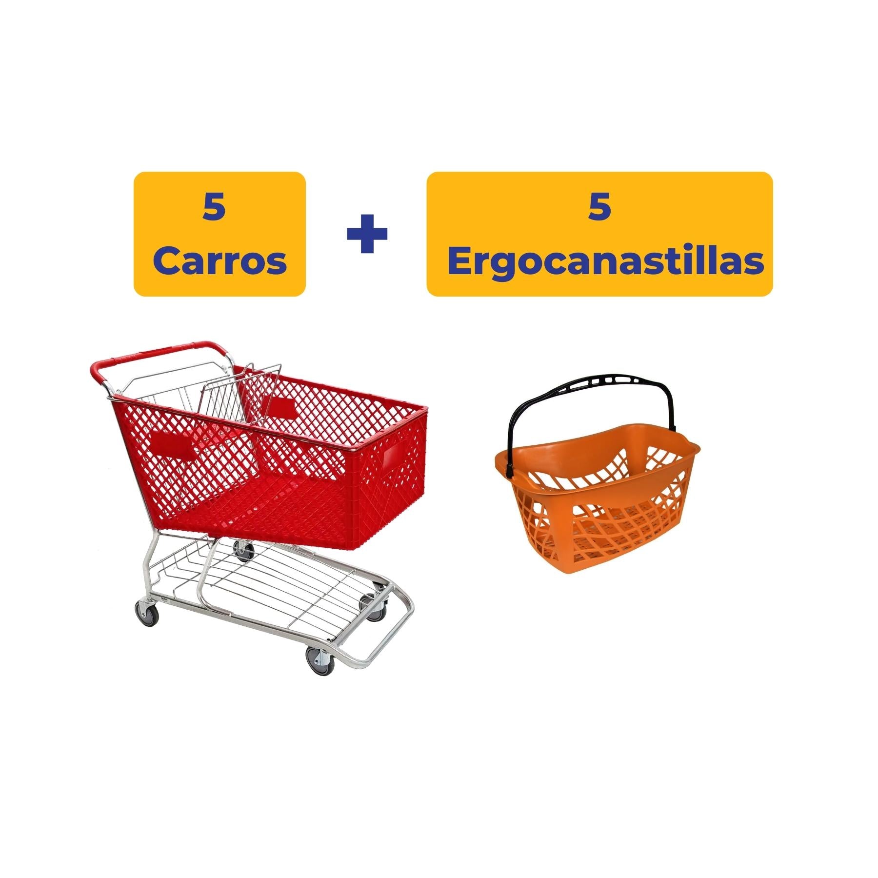 5 Carros Híbridos + 5 Ergocanastillas