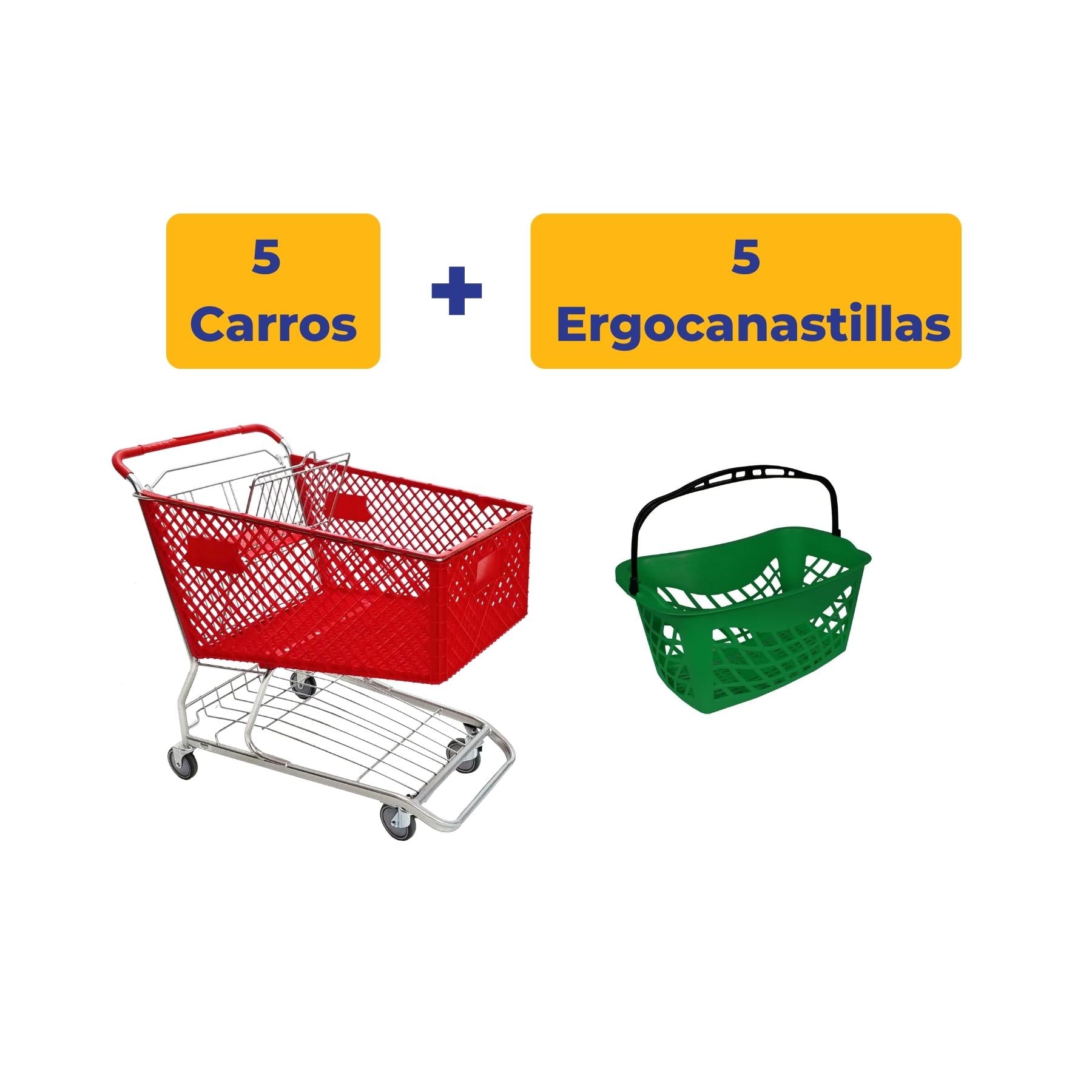 5 Carros Híbridos + 5 Ergocanastillas