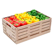 Organizador de frutas y verduras usado para venta y exhibición. 

