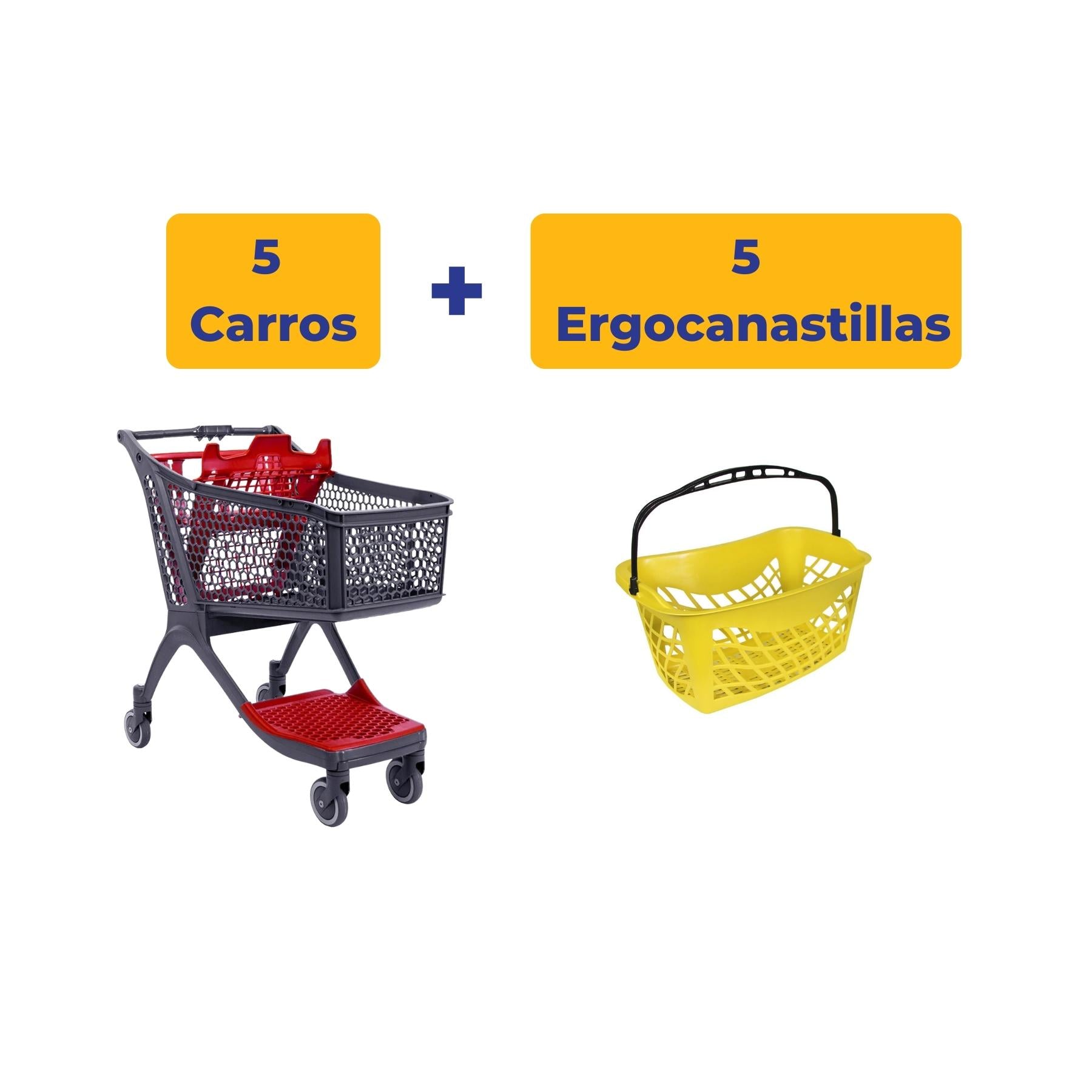 5 Polycart P130 + 5 Ergocanastillas