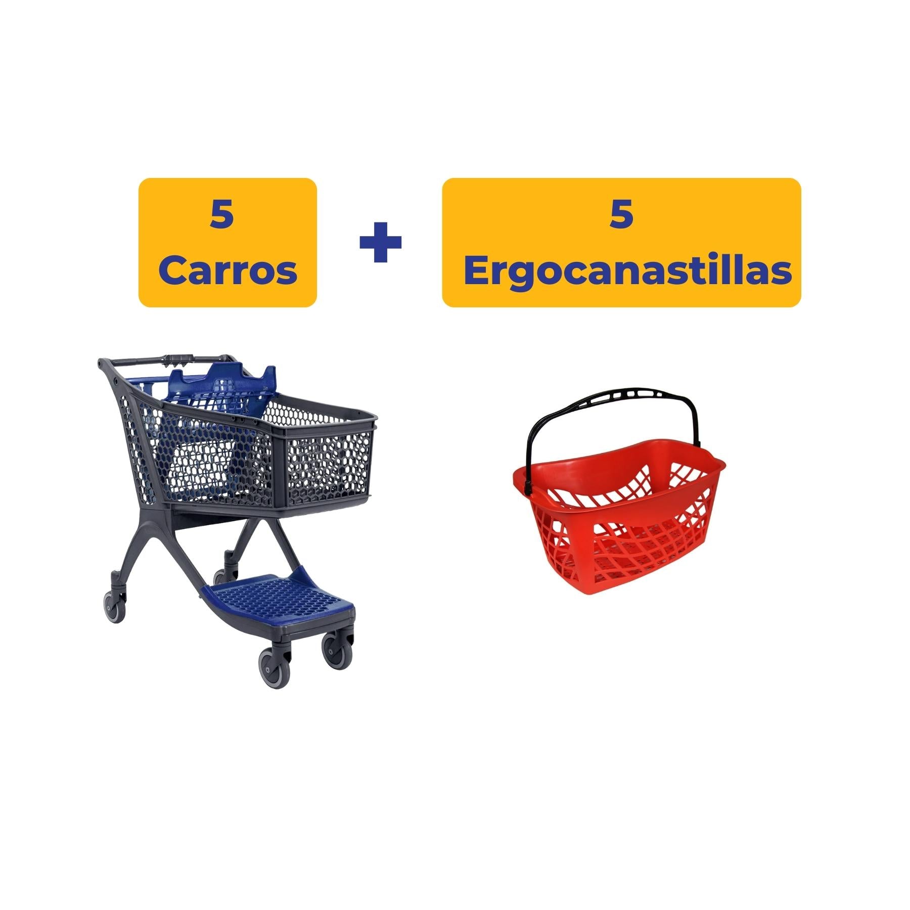 5 Polycart P130 + 5 Ergocanastillas