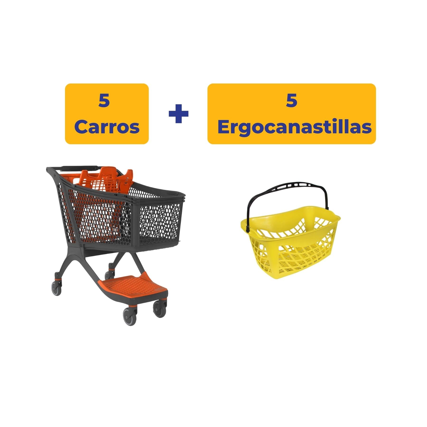 5 Polycart P175 + 5 Ergocanastillas