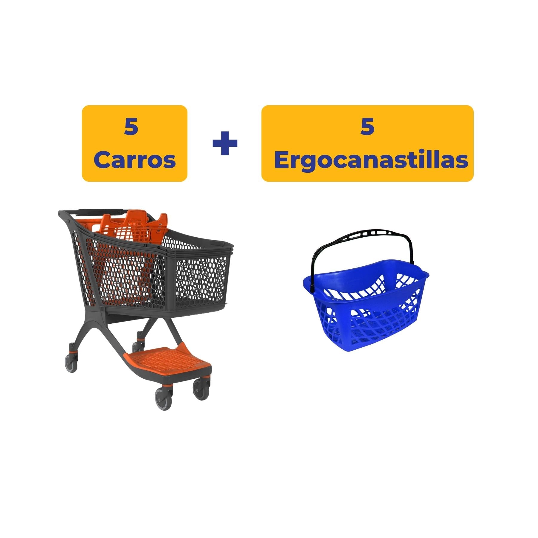 5 Polycart P175 + 5 Ergocanastillas