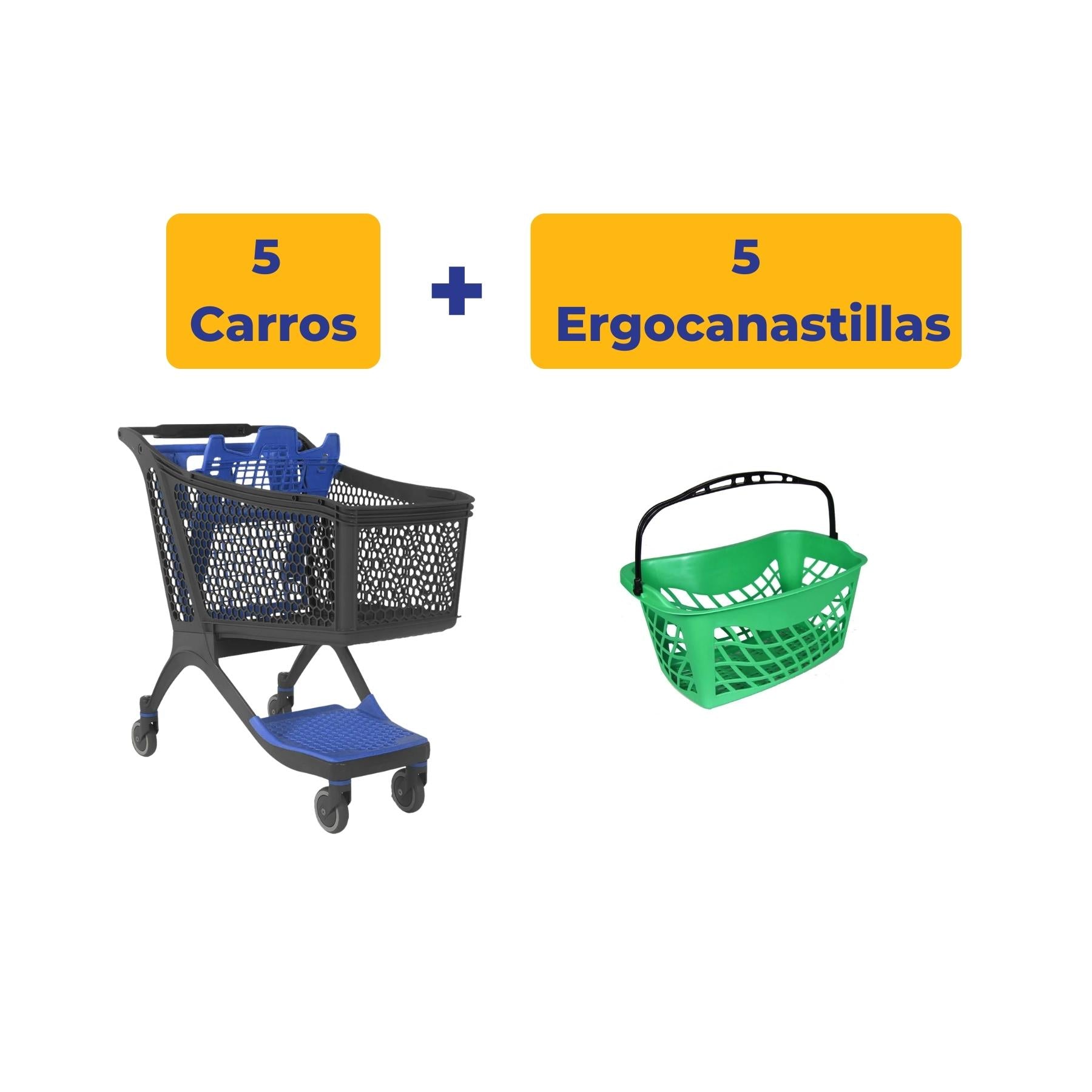 5 Polycart P175 + 5 Ergocanastillas