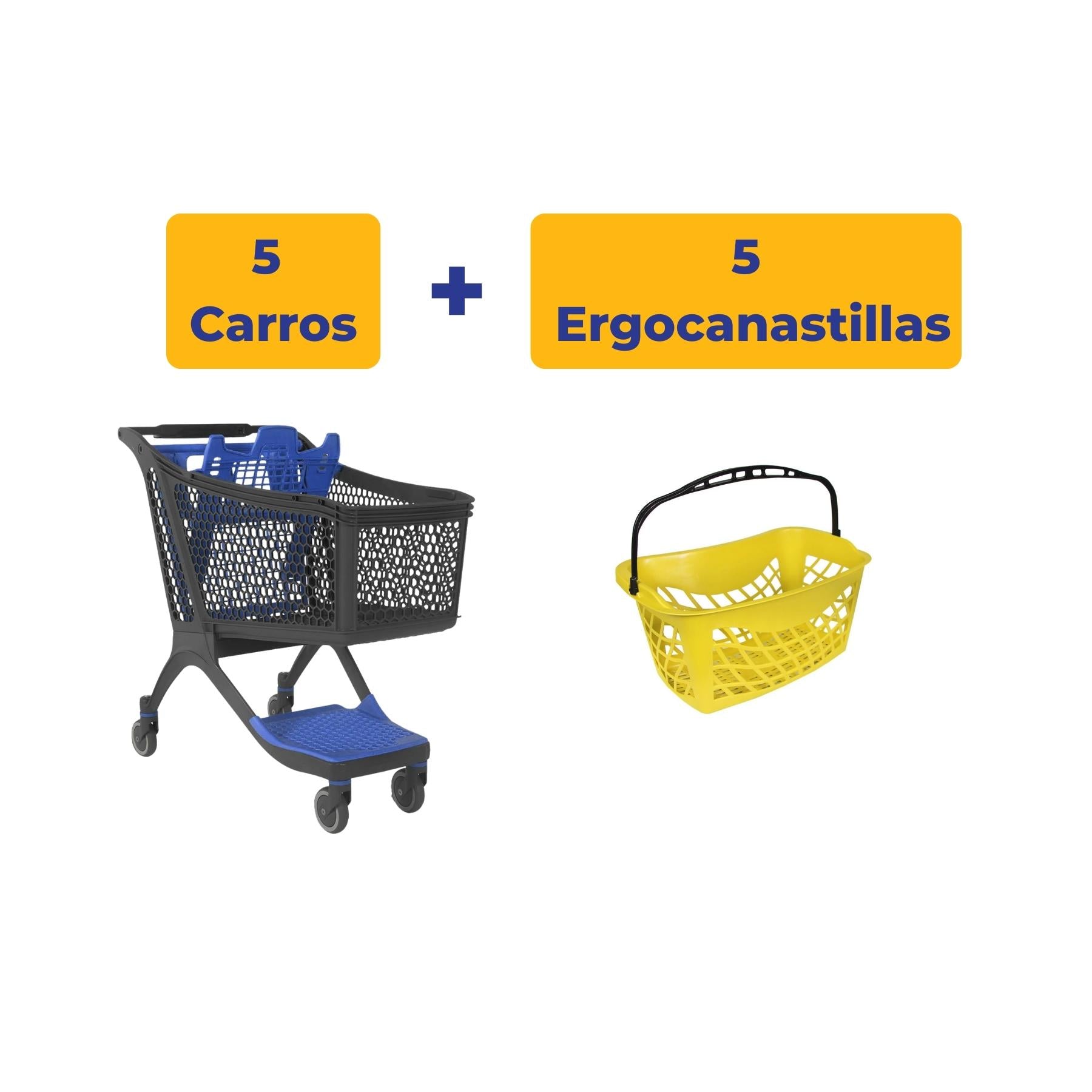 5 Polycart P175 + 5 Ergocanastillas