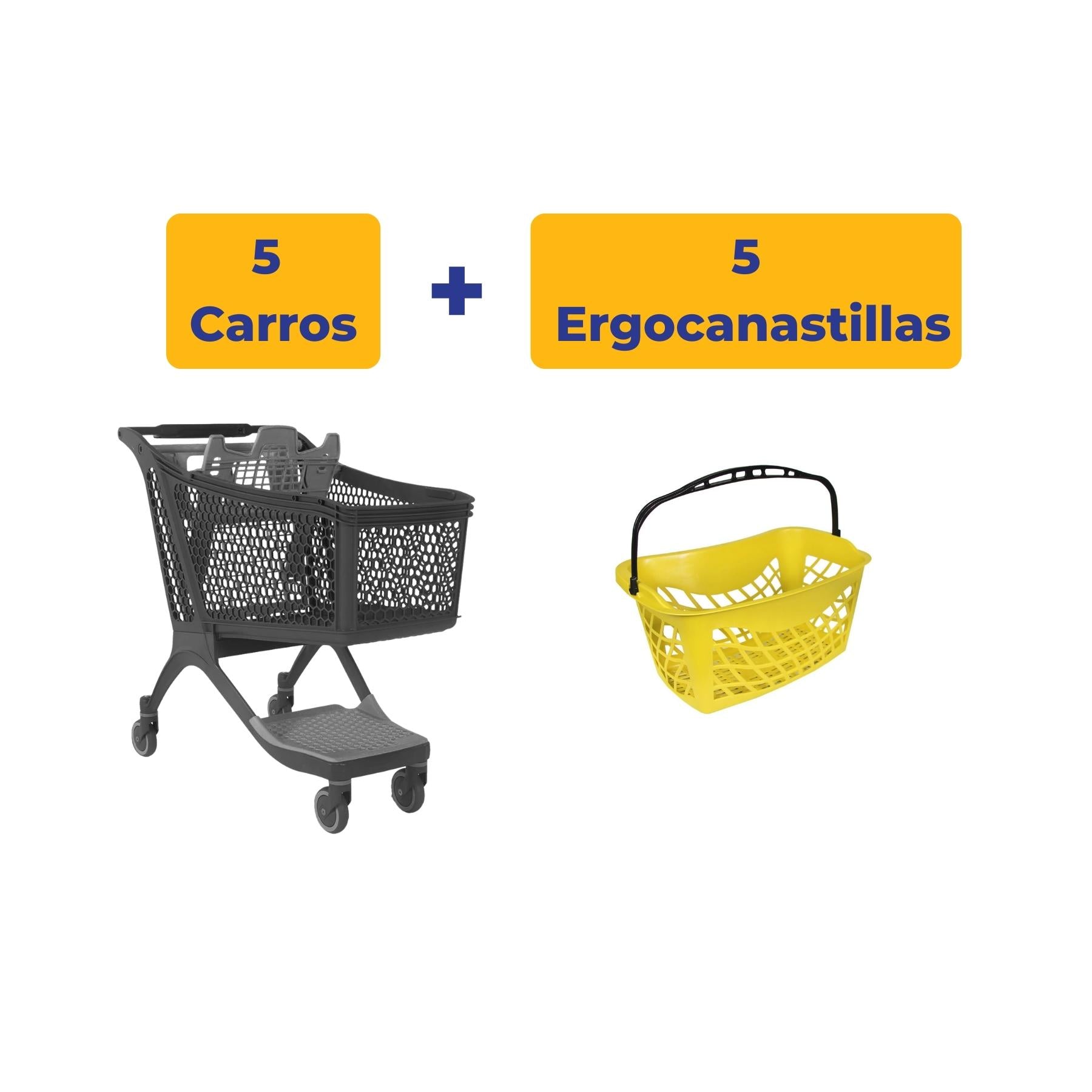5 Polycart P175 + 5 Ergocanastillas