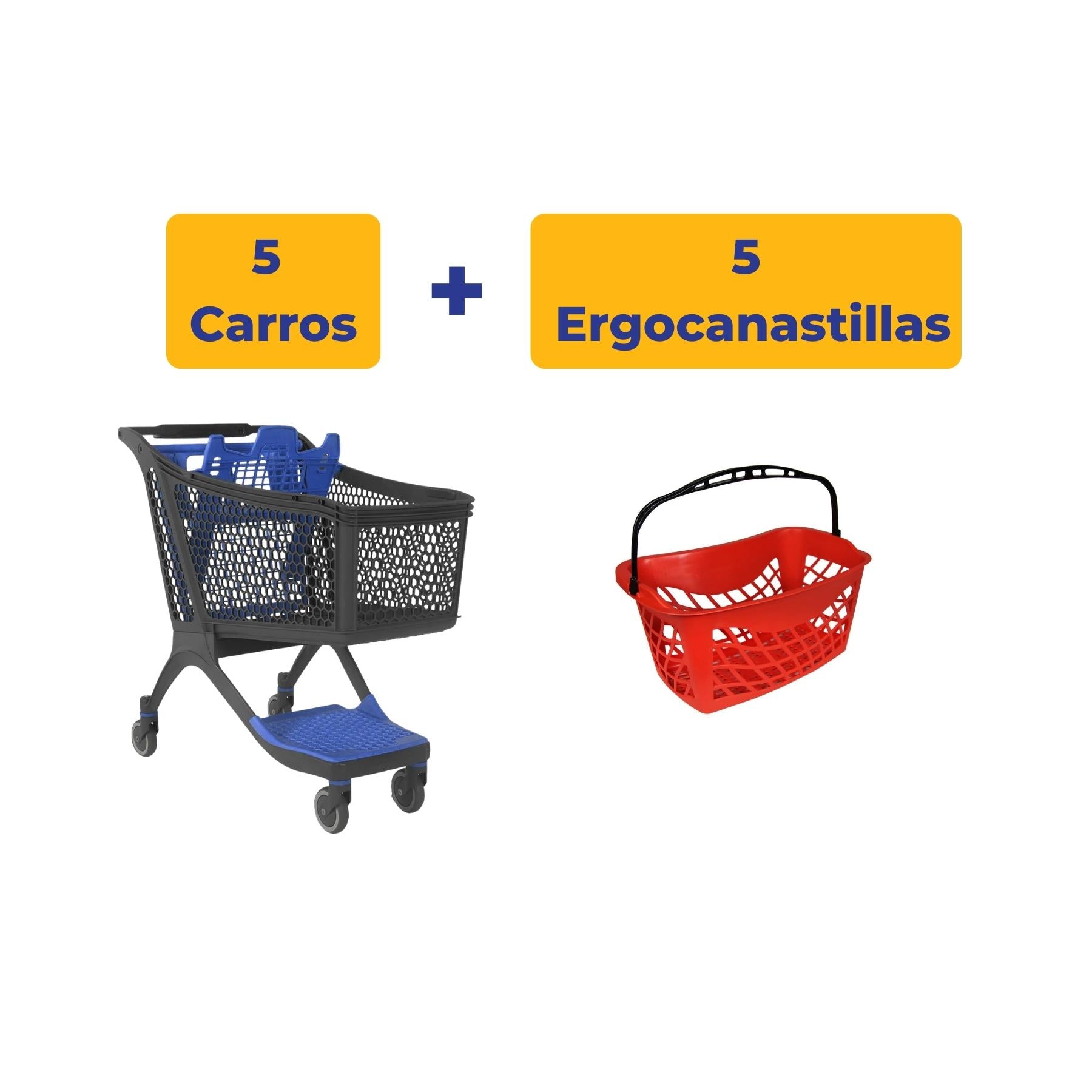 5 Polycart P175 + 5 Ergocanastillas