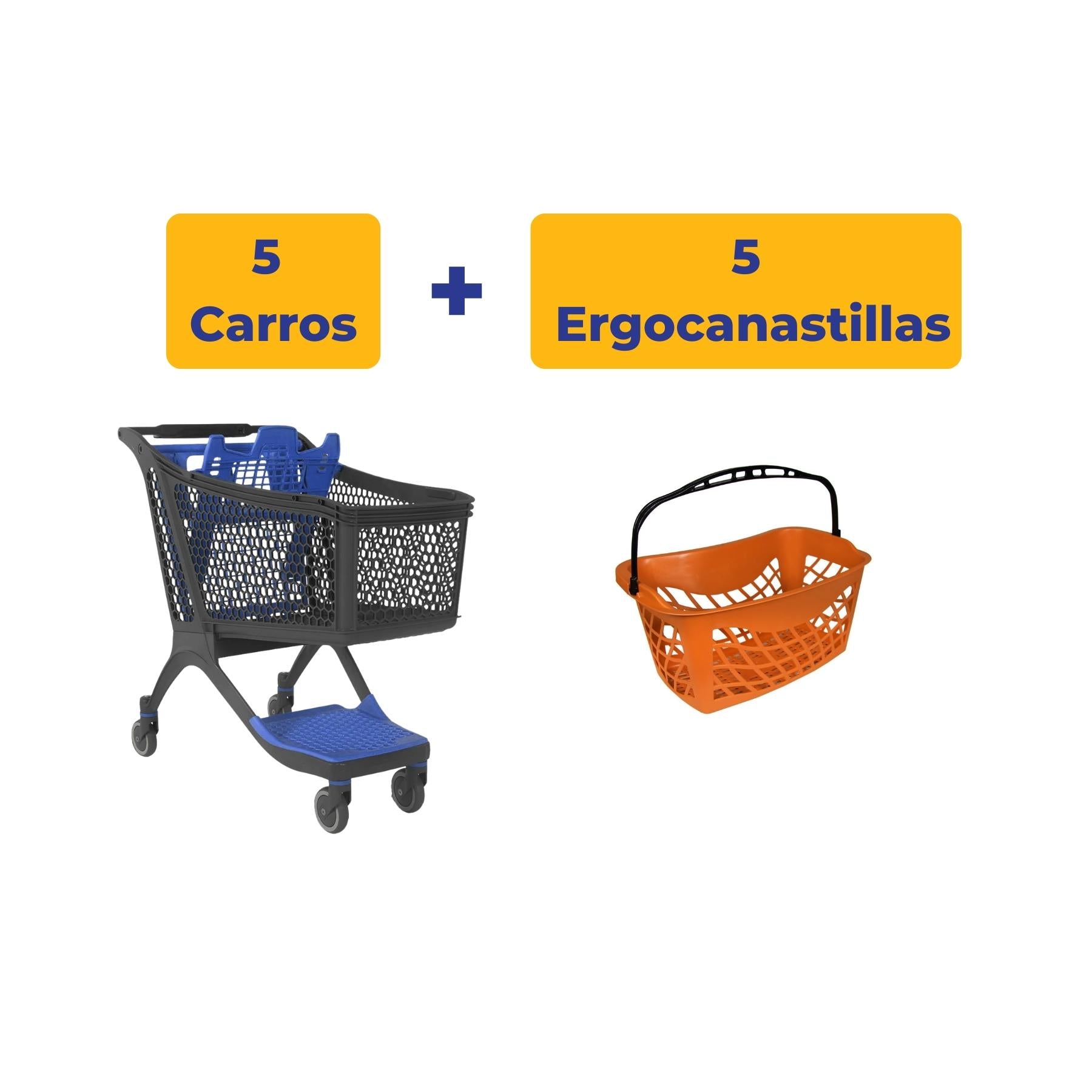 5 Polycart P175 + 5 Ergocanastillas