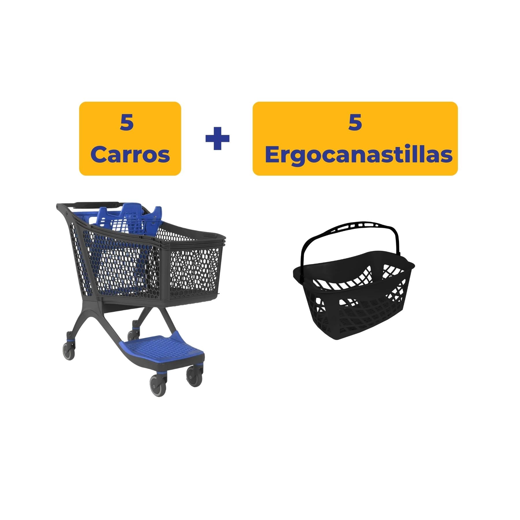 5 Polycart P175 + 5 Ergocanastillas