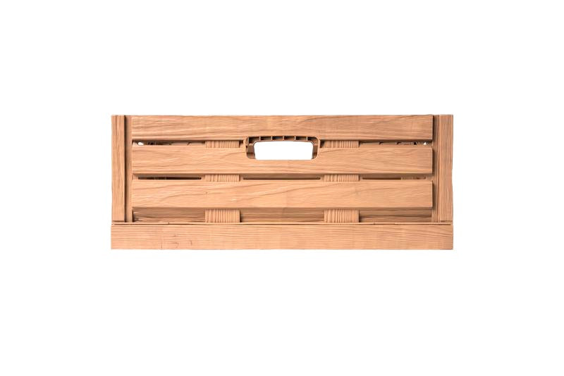 Contenedor de plástico Wood Look grande 40x60 alto 16 cm
