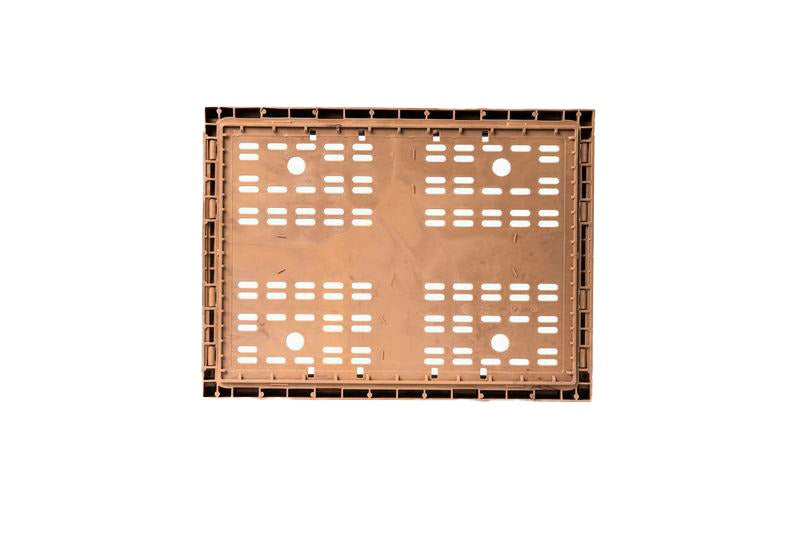 Contenedor de plástico Wood Look grande 40x60 alto 11 cm