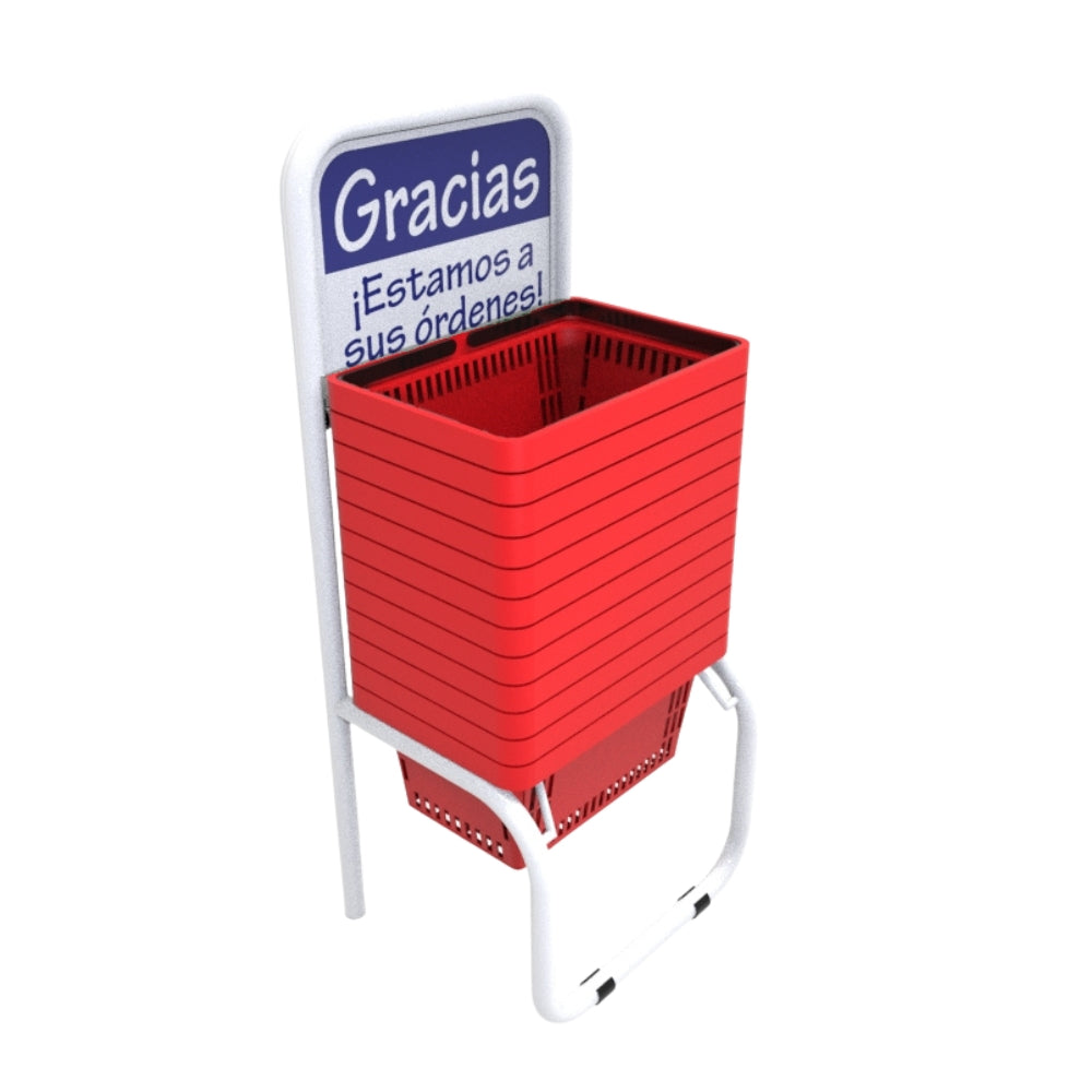 12 Canastillas de mano 28 litros + Rack Organizador