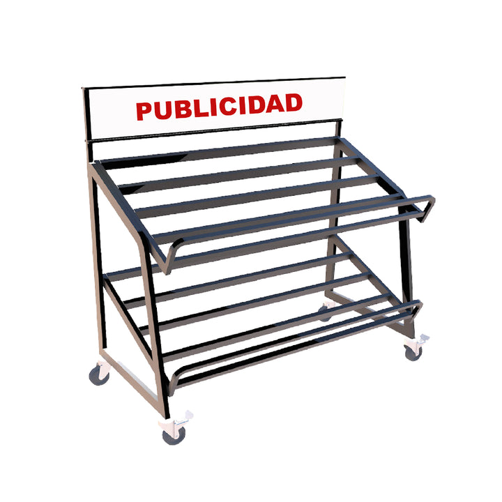 Exhibidor vertical de pared G&D 2 niveles