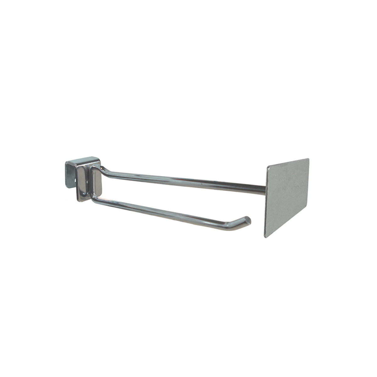 Gancho con porta placa 2" para barra cromo - Caja 50 pz
