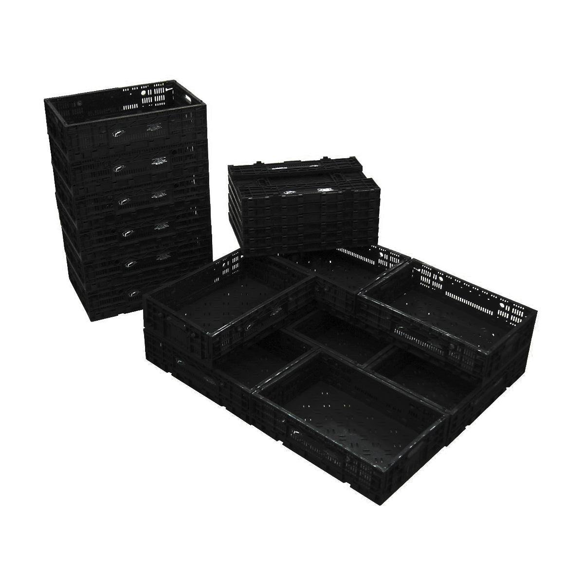 Caja plegable de plástico reutilizable y multiusos