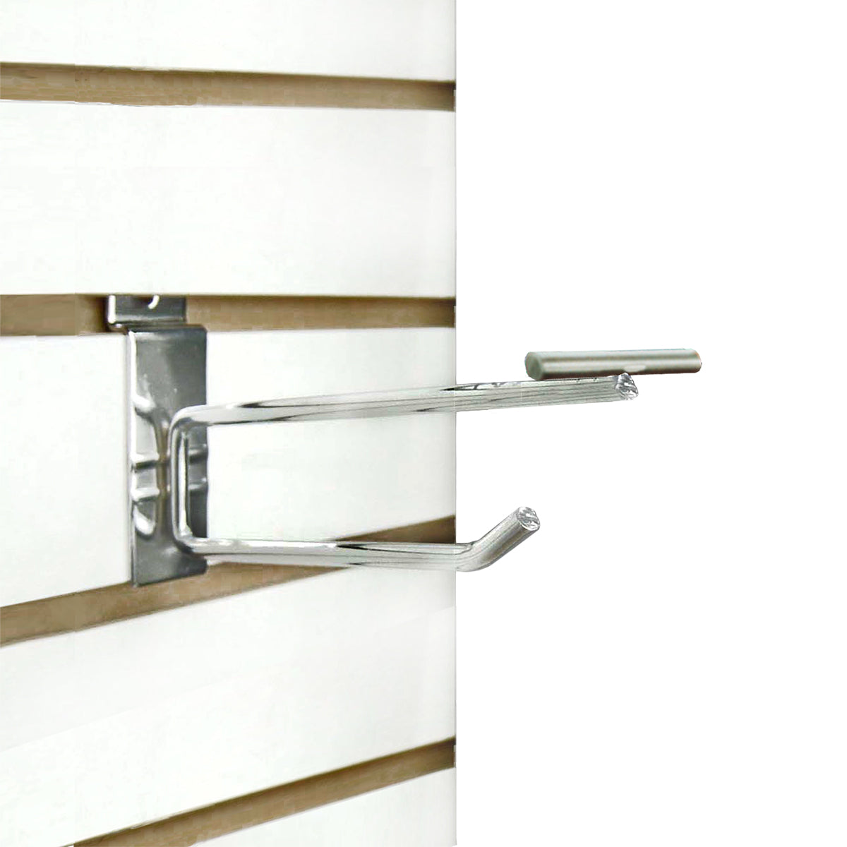 Gancho en "T" Exhibipanel galvanizado con porta precio 2" - Caja 50 pz